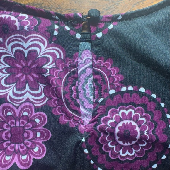 INC International Concepts Elegant Black and Purple Women's Dress SZ M - Picture 4 of 7